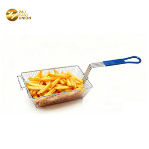 Kunden spezifische Brat siebe Hersteller Edelstahl Gewerblicher Großhandel Lebensmittel qualität Hoch leistungs fritte use Korb Filter korb - Product Image 3