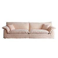 Canapé modulaire sectionnel carré en tissu jacquard chenille teint en fil, avec latex, confortable, pour villa, rembourré, pour salon et mobilier de maison