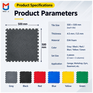 Dalles <span class=keywords><strong>de</strong></span> <span class=keywords><strong>sol</strong></span> en PVC emboîtables <span class=keywords><strong>pour</strong></span> atelier et garage, 100% PVC vierge <span class=keywords><strong>souple</strong></span>, résistantes à l'usure et antidérapantes, revêtement <span class=keywords><strong>de</strong></span> <span class=keywords><strong>sol</strong></span> durable - Product Image 4