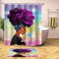 G & D toptan afrika kadınlar özel 3d banyo duş perdeleri