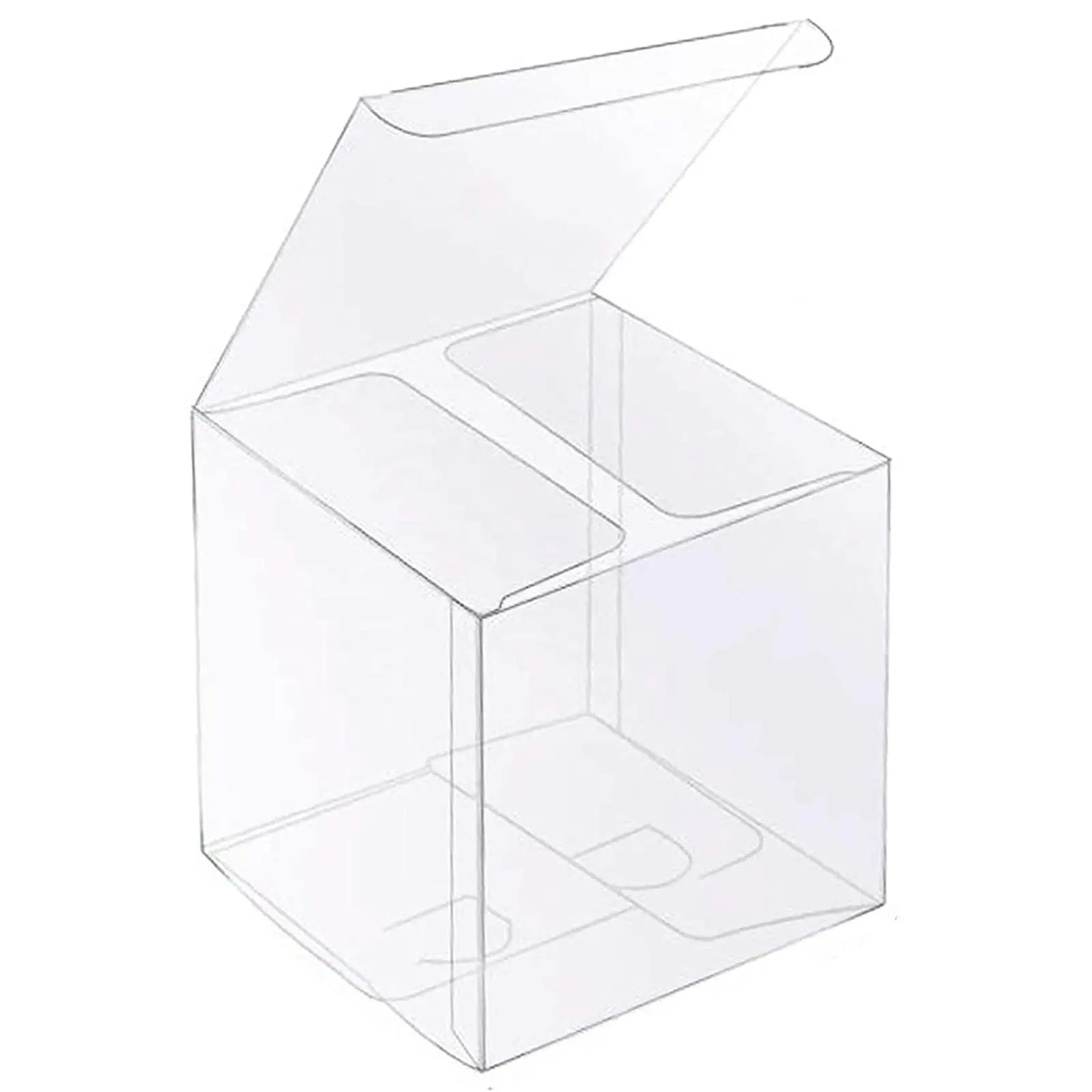 Оптовая продажа, прозрачные пластиковые подарочные коробки для конфет с логотипом из ПВХ