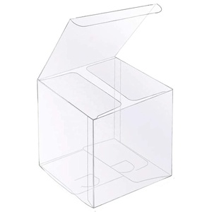 Wholesale Clear PVC Print LOGO Plastic Candy Cake Recycled Wedding Birthday Thanksgiving Party Favors Gift Boxes