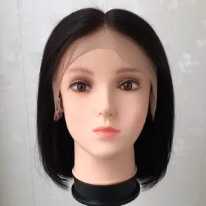 Wig Renda Depan 13*6 Wig Potongan Pixie Rambut Manusia Wig Bob Pendek untuk Wanita Hitam Ketebalan 150% Rambut Manusia Perawan Brasil