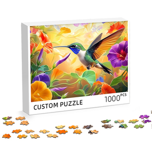 FREE SAMPLE Custom Children Christmas Game Round Animal Magnetic <strong>3D</strong> Paper Puzzle <strong>Jigsaw</strong> - Product Image 1