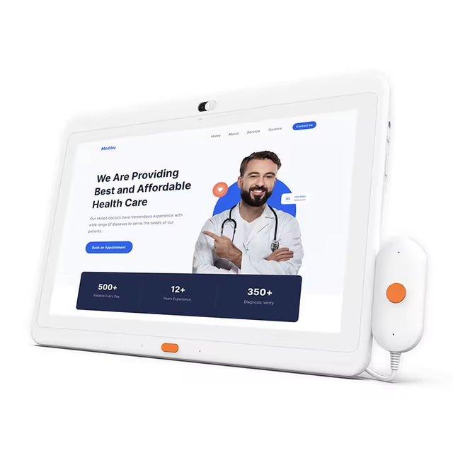 Patient Care Nurse Call System Hospital Wall Mounted 10.1 Inch Touch Screen Tablet Pc POE NFC Android with Camera