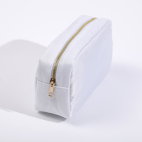 Keymay livraison rapide couleur bonbon étanche Nylon sac cosmétique voyage maquillage sac voyage toilette fermeture éclair Pouhch Nylon sac de rangement
