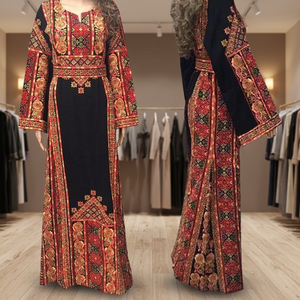 Vestidos de Novia Marroquíes Vintage de Primera Calidad para Mujer, Lujosos, Rectos, de Satén, con Adornos de Cristal, Diseños Tradicionales - Product Image 1