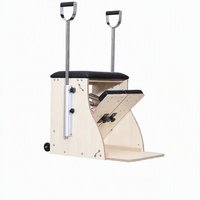 Chaise d'équilibre en bois de chêne - Équipement multifonctionnel de correction de posture et de mise en forme corporelle pour les studios de yoga