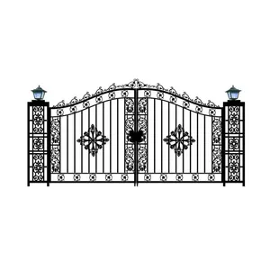 New simple paint wrought iron gate designs for farm