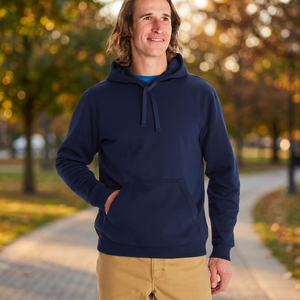 Sudadera con Capucha de Forro Polar para Hombre, 350GSM, Color Sólido, Corte Holgado, Estampado Personalizado, Ropa Casual al por Mayor - Product Image 3