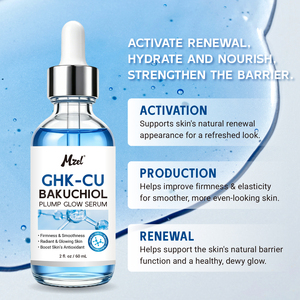 Suero Facial con Péptidos de Cobre Azul GHK-Cu y Bakuchiol, Antiarrugas, Iluminador, Minimizador de Poros, Hidratante - Product Image 6