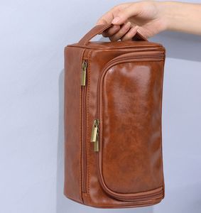 Bolsa de Cosméticos Personalizada de PU Negro con Asa <span class=keywords><strong>para</strong></span> <span class=keywords><strong>Colgar</strong></span>, Bolsa de Brochas de Maquillaje Multifuncional Resistente al Agua <span class=keywords><strong>para</strong></span> <span class=keywords><strong>Hombre</strong></span>, Bolsas de Aseo Colgantes <span class=keywords><strong>para</strong></span> Viaje - Product Image 5