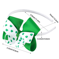 Bandeau Saint-Patrick avec nœud vert pour filles et enfants, bandeau à paillettes pour la fête de la Saint-Patrick, accessoires pour cheveux