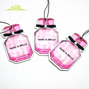 <span class=keywords><strong>D</strong></span>ésodorisant de voiture en papier personnalisé avec logo imprimé 2026 – Cadeau promotionnel classique en coton absorbant - Product Image 1