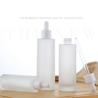 Flacons compte-gouttes en verre dépoli, sûrs et hygiéniques, avec compte-gouttes transparent pour le remplissage fractionné de 20 ml à 100 ml pour huiles essentielles