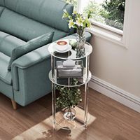 Table basse personnalisée moderne en acrylique transparent bureau d'angle transparent appareil ménager de luxe multifonctionnel bureau à domicile en plastique