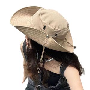 Custom Logo Screen Printed Waterproof Resistant UV Protection Wide Brim Nylon Boonie Fisherman Foldable <b>Bucket</b> <b>Hat</b> <b>with</b> <b>String</b> - Product Image 2