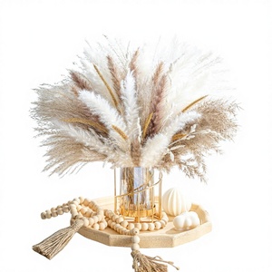 Bouquet de fleurs séchées mixtes transfrontalières fait main pour la décoration intérieure, avec herbe de la pampa, roseau et queue de lapin, pour la décoration et l'entretien des tissus. - Product Image 1