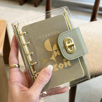 Ensemble de classeurs en cuir A7 de qualité supérieure, mini carnet d'adresses mignon avec poches transparentes, coffret cadeau, carnets personnalisés, tendance créative, sérigraphie
