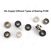 Hybrid Ceramic Ball Bearing R188 with Ss Rings & Double Ribbon Retainer & 10 Zro2 Balls 6.35mm X 12.7mm X 4.7mm