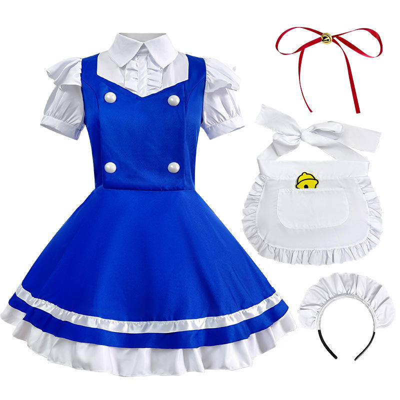 Blue [dress+Apron+bell+Headpiece]