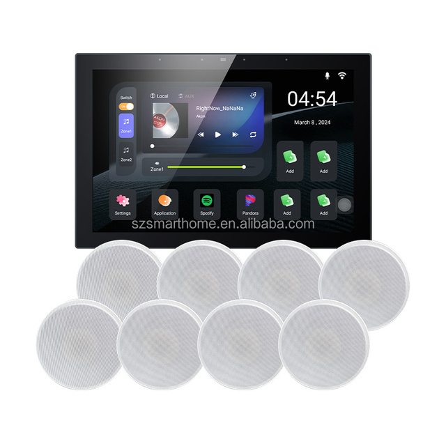 10 Inch Background Music Host Independent Music Playback in Two Zones Smart Control System