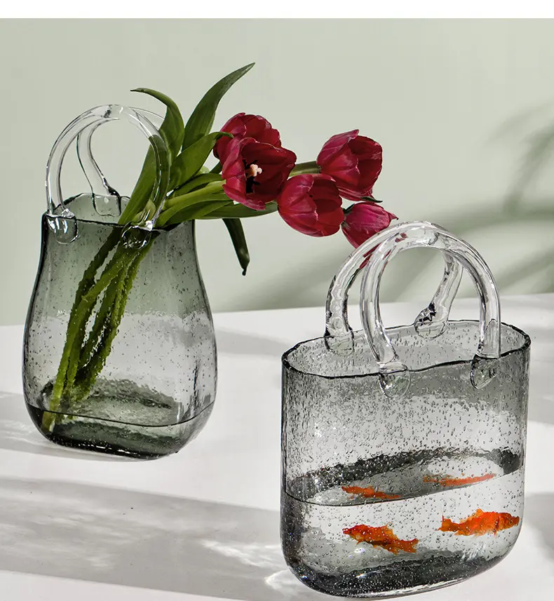 2023 креативная прозрачная ваза для гидропонных цветов, ваза для украшения дома, ручная ваза
