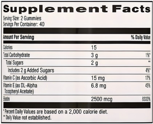 Suplemen Kesehatan OEM Kecantikan Kulit Rambut Kuku Gummies 2500mcg Biotin Alami 60 Buah 1PC/HARI untuk Wanita Dewasa Rasa Stroberi - Product Image 3