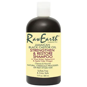 Shampooing au etui, huile de ricin noir issu de thaïlande, 384ml, 12 oz, shampoing naturel, améliore et restauration de l'humidité