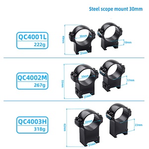 Anillos de Liberación Rápida de Acero de 30 mm con Montura de 21 mm, Accesorios Deportivos para Exteriores, Opciones de Altura, Venta al Por Mayor Personalizada - Product Image 5