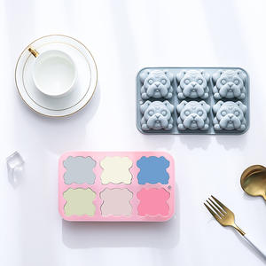 Moule en silicone en forme de <span class=keywords><strong>bouledogue</strong></span>, 6 pièces, pour gâteau, <span class=keywords><strong>chocolat</strong></span>, savon, décoration créative en résine animale, outil de pâtisserie, outil pour chiot - Product Image 5