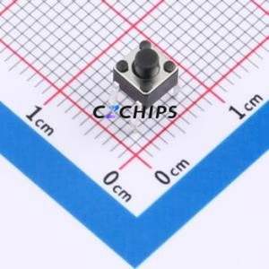 TC110916045 Tactile Switch Through hole Component (THT)-4P,4.5x4.5mm Switch Single Pole Single Throw Round Button 1.6N 4.5mm - Product Image 1