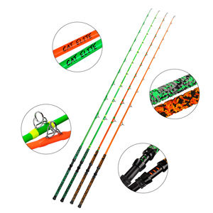 2024 HONOREAL 7'6 "MH 60lb colorido EVA Grip Fluo UV pintura S vidrio en blanco <span class=keywords><strong>barco</strong></span> gran bagre caña de pescar - Product Image 1