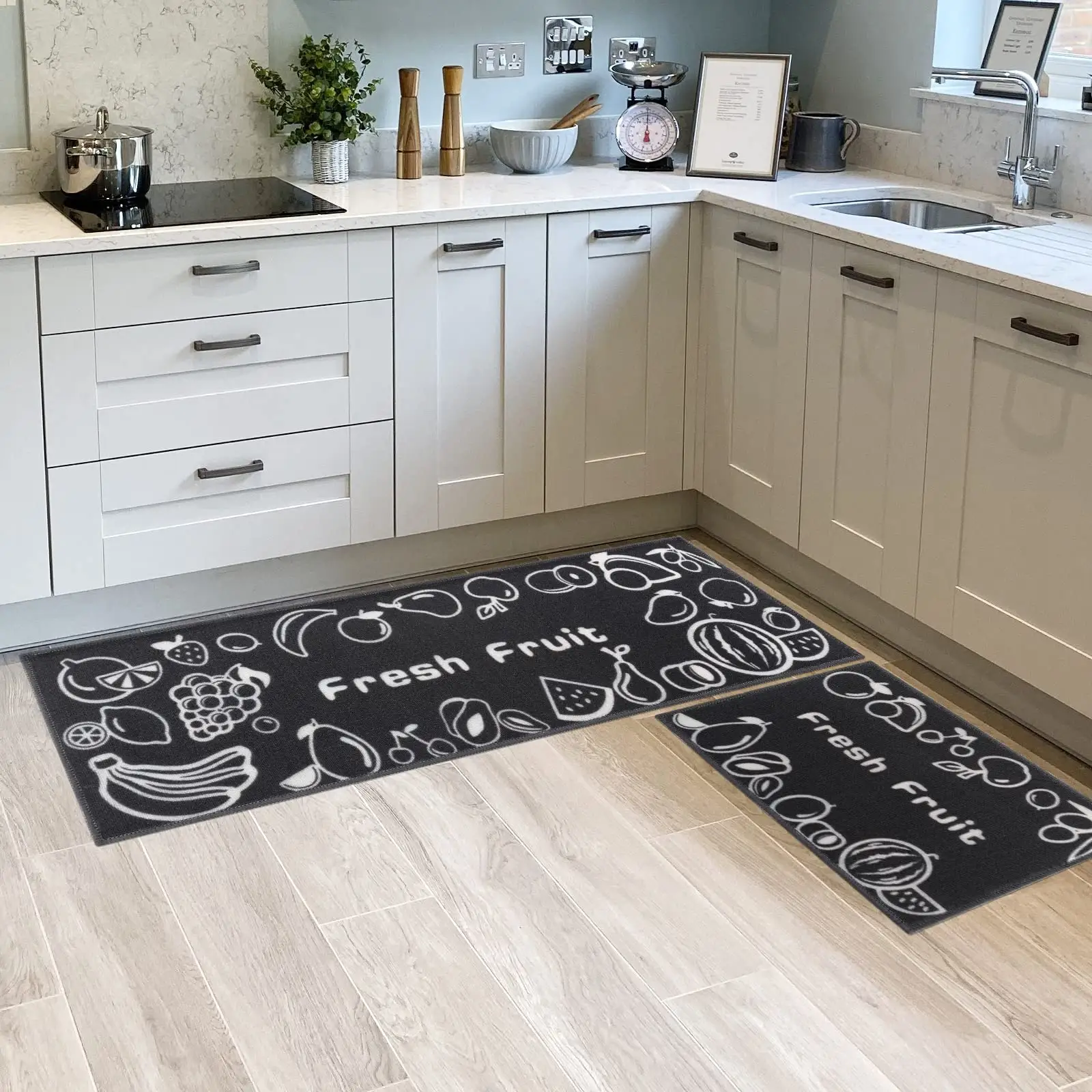 Non-Slip Kitchen Floor Mat Crystal velvet Carpet Home Mat
