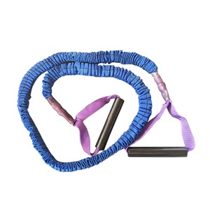 Bande de tube élastique en tissu avec poignée en ABS, manches en nylon recouvertes de cordons, bande de résistance à l'exercice avec poignée - Product Image 3