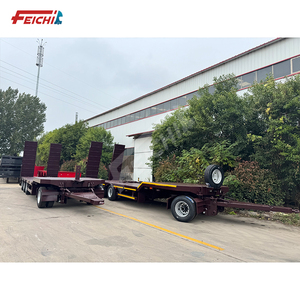 2024Hot vente de haute qualité Chine Feichi marque quatre essieux barre de remorquage typefull <span class=keywords><strong>suspendu</strong></span> bas plat semi-<span class=keywords><strong>remorque</strong></span> flabted <span class=keywords><strong>remorque</strong></span> - Product Image 2