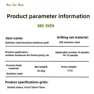 Lò nướng than hoa di động bằng thép không gỉ NSS Factory, bán chạy, dùng ngoài trời, thích hợp cho cắm trại, tiệc nướng sân sau, BBQ Argentina - Product Image 4