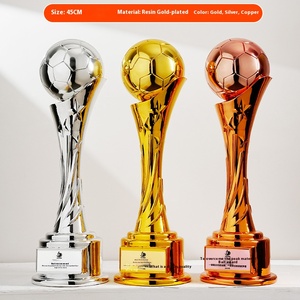 Trofeo grabado en resina chapada en oro Premios 45cm Deportes Baloncesto Fútbol Deportes Premios <span class=keywords><strong>Trofeos</strong></span> de regalo - Product Image 3
