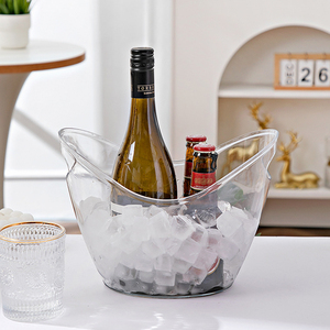 Large Capacity 4L/8L Bar <strong>Ice</strong> <strong>Bucket</strong> Wine <strong>Bucket</strong> Chiller Plastic Transparent <strong>Drink</strong> Bath Champagne <strong>Ice</strong> Cube <strong>Bucket</strong> - Product Image 3