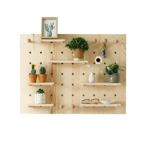Tablero de madera maciza para colgar en la pared, estante de pared nórdico personalizado para sala de estar y dormitorio