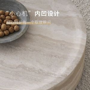 Marble Coffee <b>Table</b> Round Modern Art Design For Living Room Home <b>Small</b> Apartment Light Luxury Style - Product Image 2