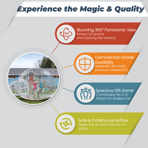 Casa de burbujas inflable de 10 pies/3m, globo transparente de PVC, globo de burbujas inflable, tienda de campaña, casa inflable de rebote de burbujas - Product Image 6