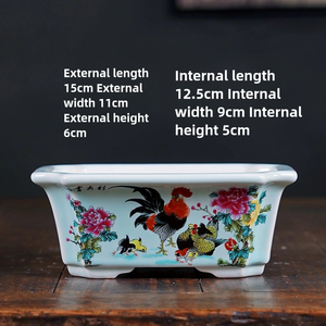 <span class=keywords><strong>Vasi</strong></span> per Bonsai <span class=keywords><strong>in</strong></span> <span class=keywords><strong>Ceramica</strong></span> Ecologici, Smaltati Bianco-Blu con Fori di Drenaggio, Resistenti, <span class=keywords><strong>Piccoli</strong></span> <span class=keywords><strong>Vasi</strong></span> da Interno per Piante e Fiori - Product Image 3