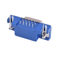 CHUANGQIN CQ-D-SUB15308 HDR Fournisseur Adaptateur D-SUB 15 broches 3.08 femelle à verrouillage par fourche avec colle bleue pour connecteur D-SUB sur carte PCB