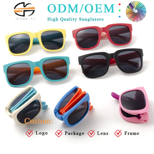 Gafas de Sol Plegables de PC para Mujer, Protección UV400, Moda Veraniega para Playa, Cómodas, Montura Completa, Ligeras, para Niños, Venta al Por Mayor - Product Image 1