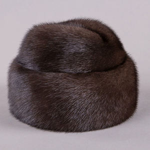秋冬メンズ本革アビエイターハットフルミンクファー暖かい耳保護キャップスポーツパーティー用 - Product Image 6
