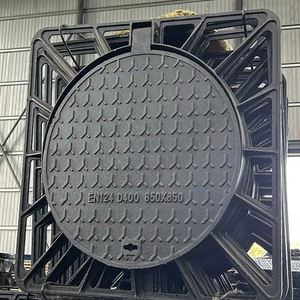ฝาครอบท่อระบายน้ำเหล็กเหนียวป้องกันการโจรกรรมสีดำแบรนด์ SG สำหรับถนนส่งออกโดยตรงจากประเทศจีน - Product Image 1