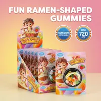 Bonbons Jouets 35g, Gommes Amusantes en Forme de Ramen 20g, Bonbons Gélifiés Plus 15g, Bonbons Gazeux en Forme de Fruits et Légumes, Bol Nouveauté, Snack pour Enfants, Vente en Gros