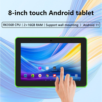 Tablet 8 Inci Layar Sentuh Android Poe Wall Mount Seri Bisnis Casing Logam Usb Monitor Iklan Warna Dapat Disesuaikan