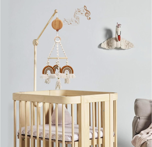 Caja de Música Móvil <span class=keywords><strong>para</strong></span> <span class=keywords><strong>Bebés</strong></span>, Diseño de Madera, Funciona con Pilas, Ecológica, 30 Segundos de Duración de Sonido, Girador <span class=keywords><strong>para</strong></span> Cuna con Campana - Product Image 2